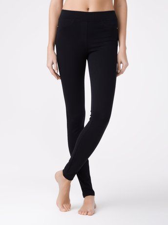 Моделюючі джегінси з ефектом "Push Up" Conte Elegant IN COSMO, black, XS, 40/164, Черный