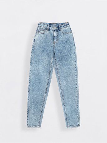 Джинси з високою посадкою Mom Fit Conte Elegant CON-301, light wash, XS, 40/170, Белый