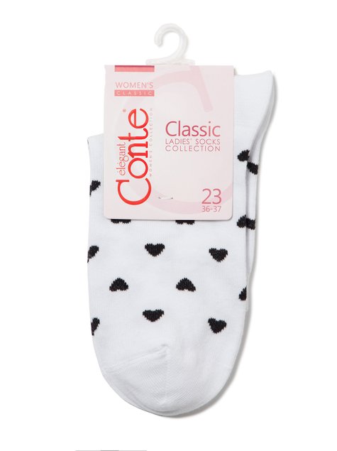 Носки женские хлопковые Conte Elegant CLASSIC, Белый, 36-37, 36, Белый