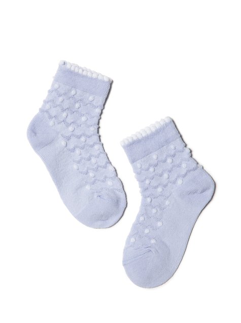Шкарпетки дитячі Conte Kids TIP-TOP (жаккард, 2 пари), Белый-Бледо-Фиолетовый, 8, 14, Комбинированный