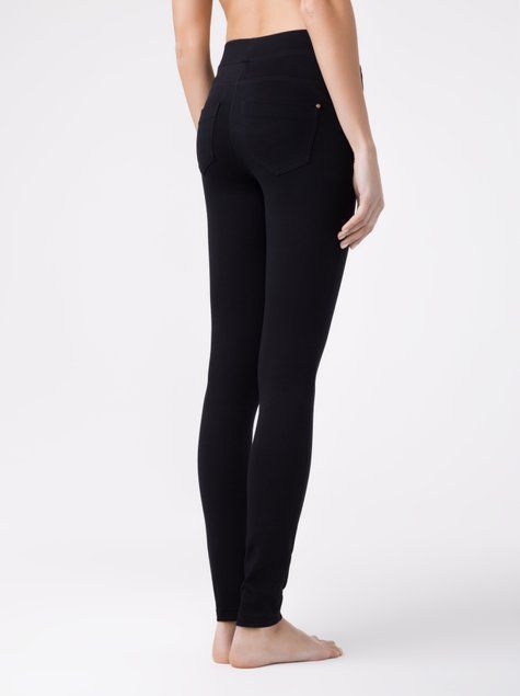 Моделюючі джегінси з ефектом "Push Up" Conte Elegant IN COSMO, black, XS, 40/164, Черный