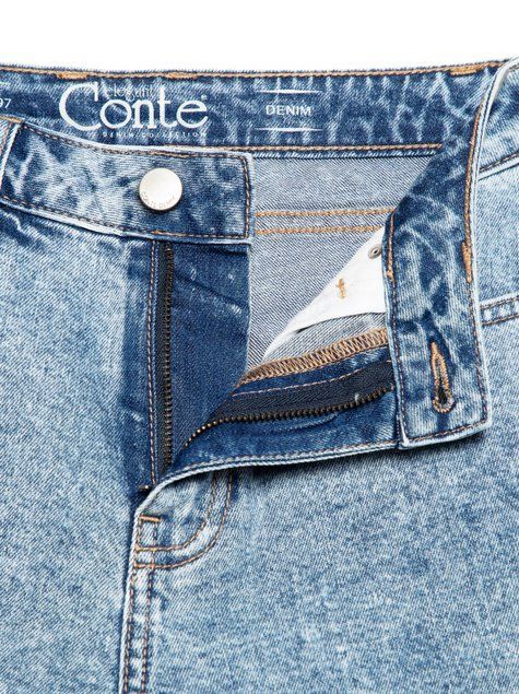 Джинси з високою посадкою Mom Fit Conte Elegant CON-301, light wash, XS, 40/170, Белый