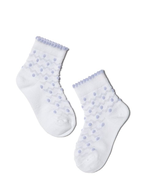 Шкарпетки дитячі Conte Kids TIP-TOP (жаккард, 2 пари), Белый-Бледо-Фиолетовый, 8, 14, Комбинированный