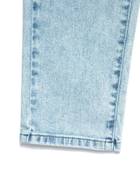 Джинсы straight leg c высокой посадкой Conte Elegant CON-339, acid washed blue, L, 46/170, Синий