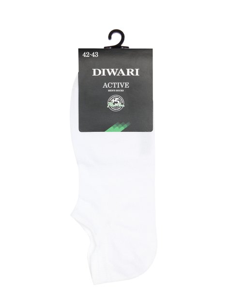 Шкарпетки чоловічі "DIWARI" ACTIVE (ультракороткі), Білий, 40-41, 40, Белый