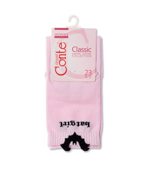 Шкарпетки бавовняні жіночі Conte Elegant CLASSIC, Светло-розовый, 36-37, 36, Светло-розовый