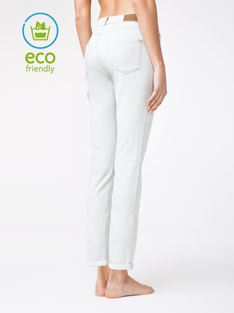 Укороченные eco-friendly джинсы с манжетами Conte Elegant CON-129, bleach grey, XS Укороченные eco-friendly джинсы с манжетами Conte Elegant CON-129, bleach grey, XS, 40/164, Серый