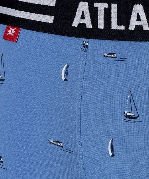 Труси чоловічі шорти Atlantic 3MH-039 бавовна. Набір з 3 шт., Світло-блакитний/Бірюзовий/Темно-синій, XL, 50, Блакитний