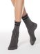 Удлиненные носки в полоску с люрексом Conte Elegant FANTASY, Пепельный, 36-39, 36, Светло-серый