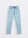 Джинсы straight leg c высокой посадкой Conte Elegant CON-339, acid washed blue, L, 46/170, Синий