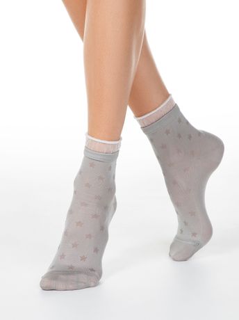 Шкарпетки жіночі з віскози Conte Elegant CLASSIC, Светло-серый, 36-37, 36, Светло-серый