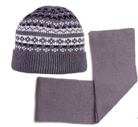 Комплект детский шапка и шарф ESLI, Тёмно-серый, 50-52, 50см, Темно-серый