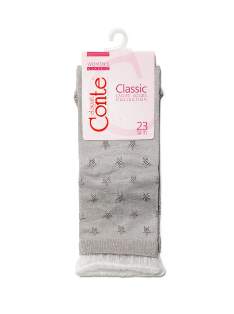 Шкарпетки жіночі з віскози Conte Elegant CLASSIC, Светло-серый, 36-37, 36, Светло-серый