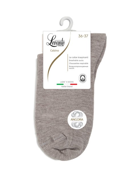 Шкарпетки жіночі віскозні (ангора) Levante 14С-114СПЛ, Серо-Бежевый, 36-37, 36, Серо-бежевый