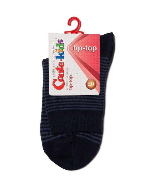 Шкарпетки дитячі Conte Kids TIP-TOP (бавовняні, з малюнками), Темно-синій, 20, 30, Темно-синий
