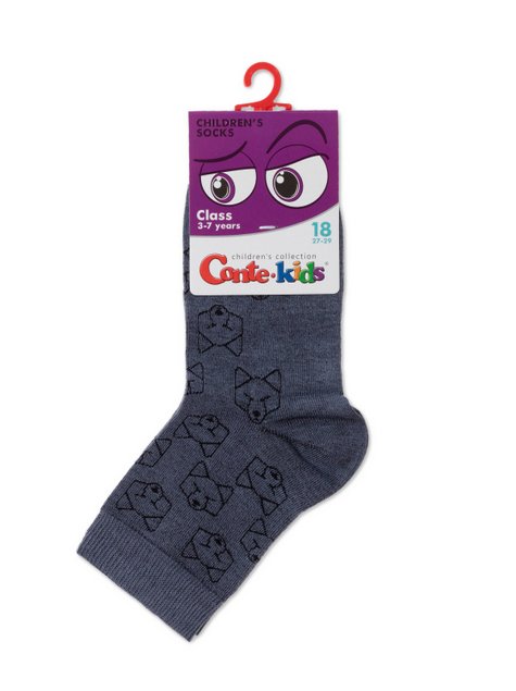 Шкарпетки дитячі Conte Kids CLASS (тонкі), джинс, 14, 21, Темно-синий