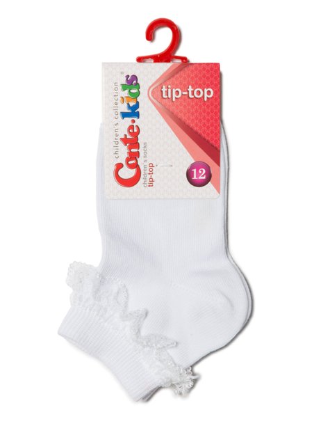 Носки детские Conte Kids TIP-TOP (с кружевной лентой), Белый, 12, 18, Белый