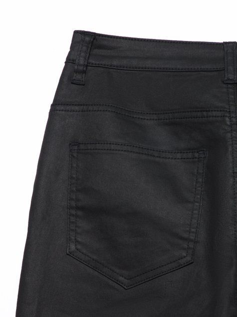 Моделирующие джинсы с высокой посадкой и напылением "под кожу" Conte Elegant CON-172B, deep black, L, 46/170, Черный