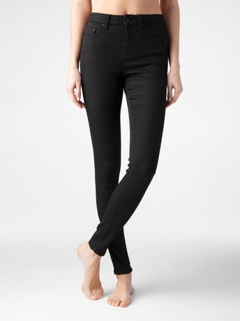 Моделюючі джинси skinny з високою посадкою Conte Elegant CON-269, black, L, 46/164, Черный