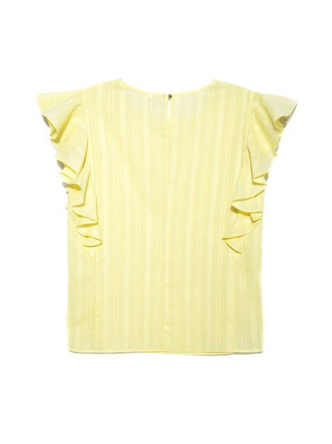 Хлопковая блузка с воланами Conte Elegant LBL 906, pastel yellow, XS, 40/170, Светло-желтый