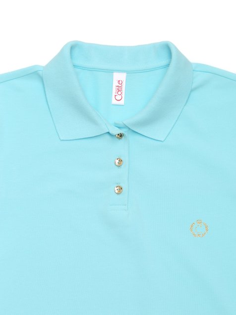 Классическая футболка-поло из хлопка Conte Elegant LD 927, aqua blue, XL, 48/170, Голубой