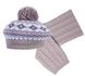Комплект детский берет и шарф ESLI, серый-светло-фиолетовый, 48-50, 48см, Комбинированный