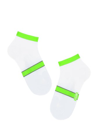 Шкарпетки чоловічі "DIWARI" ACTIVE (короткі), Белый-Салатовый, 40-41, 40, Комбинированный