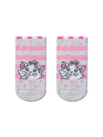 Шкарпетки дитячі Conte Kids ©Disney, Светло-серый-Розовый, 12, 18, Комбинированный