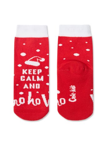 Шкарпетки дитячі Conte Kids NEW YEAR "Ho-ho", Червоний, 13-14, 21, Красный