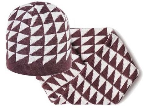 Комплект дитячий шапка та шарф-снуд ESLI, моро-экрю, 52-54, 52см, Комбинированный