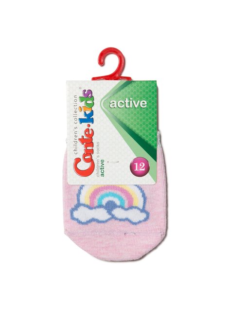 Шкарпетки дитячі Conte Kids ACTIVE (ультракороткі), Светло-розовый, 14, 21, Светло-розовый