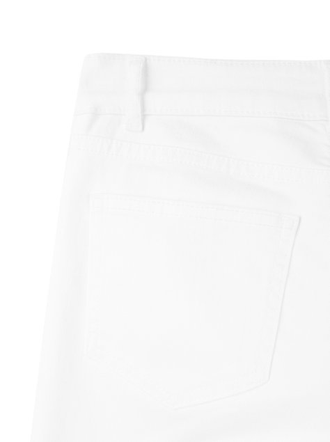 Классические прямые джинсы с эффектом "мгновенная коррекция живота" Conte Elegant CON-43W, Белый, L, 46/164, Белый