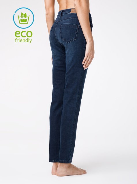 Eco-friendly джинси c ефектом "миттєва корекція живота" Conte Elegant CON-136, dark blue, L, 46/164, Темно-синий