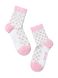 Шкарпетки дитячі Conte Kids TIP-TOP (бавовняні, з малюнками), Белый-Светло-розовый, 18, 27, Комбинированный