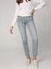 Джинси straight leg c високою посадкою Conte Elegant CON-344, acid washed bleach, L, 46/170, Білосніжний