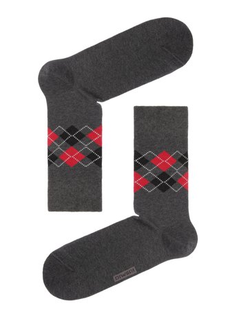 Шкарпетки чоловічі "DIWARI" COMFORT (меланж), Темно-сірий, 44-45, 44, Темно-серый
