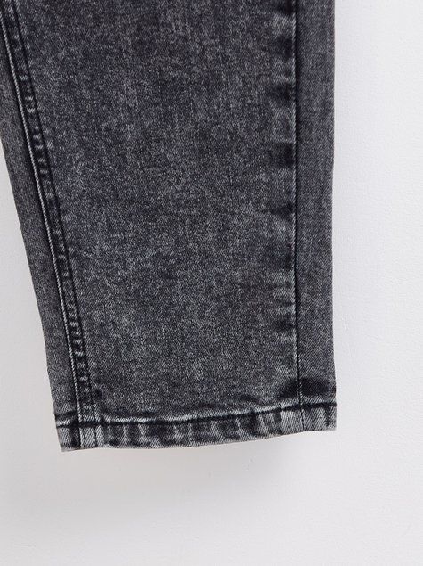 Джинсы mom fit с брючными карманами Conte Elegant CON-392, acid washed bleach, XL, 48/164, Белоснежный