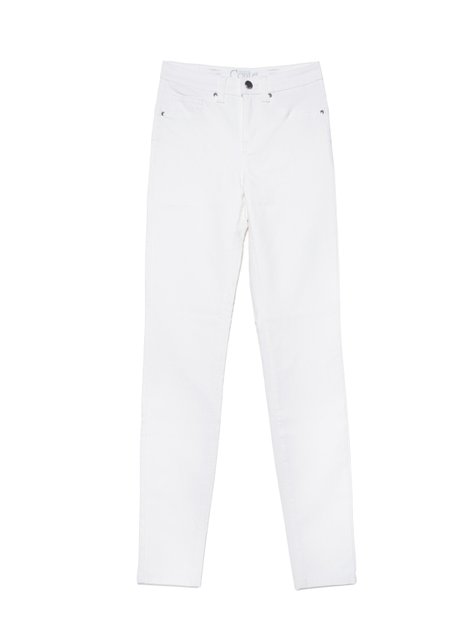 Ультракомфортные джинсы skinny "push-up" с высокой посадкой Conte Elegant CON-241 Lycra®, white, XS, 40/164, Белый