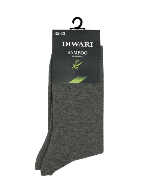 Носки из бамбука DiWaRi BAMBOO (меланж), Тёмно-серый, 40-41, 40, Темно-серый