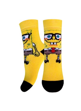 Шкарпетки дитячі "Брестські" 3074 SPONGEBOB (середньої довжини), я.желтый, 13-14, 21, Желтый
