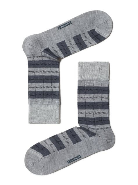 Шкарпетки чоловічі "DIWARI" COMFORT (вовна), серый, 40-41, 40, Сірий