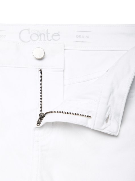 Укорочені джинси із середньою посадкою Conte Elegant CON-118, white, L, 46/164, Белый