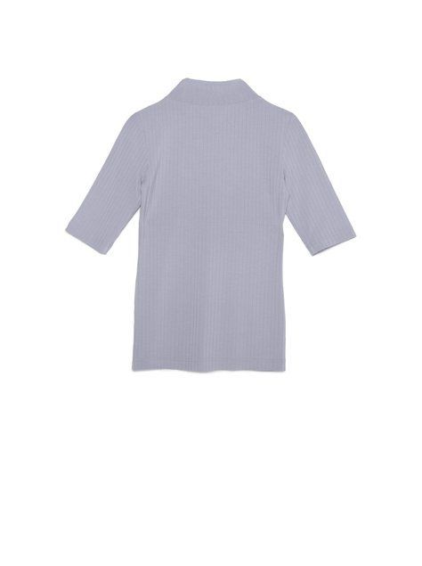 Топ в рубчик из вискозы премиального качества Conte Elegant LD 1031, lilac grey, XS, 40/170, Комбинированный