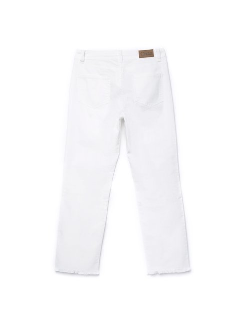 Укороченные джинсы со средней посадкой Conte Elegant CON-118, white, L, 46/164, Белый