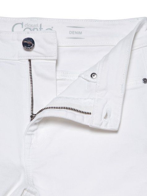 Ультракомфортные джинсы skinny "push-up" с высокой посадкой Conte Elegant CON-241 Lycra&reg;, white, S, 42/164, Белый