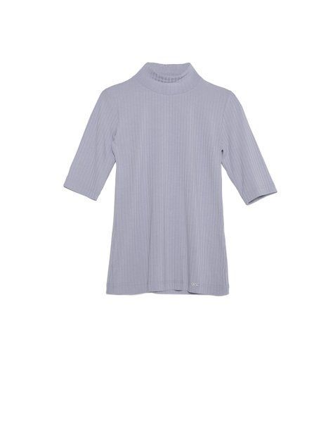 Топ в рубчик из вискозы премиального качества Conte Elegant LD 1031, lilac grey, XS, 40/170, Комбинированный