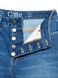 Джинсовые eco-friendly шорты A-силуэта с высокой посадкой Conte Elegant CON-199, washed mid blue, XS, 40/170, Светло-синий