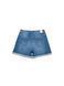 Джинсовые eco-friendly шорты A-силуэта с высокой посадкой Conte Elegant CON-199, washed mid blue, XS, 40/170, Светло-синий