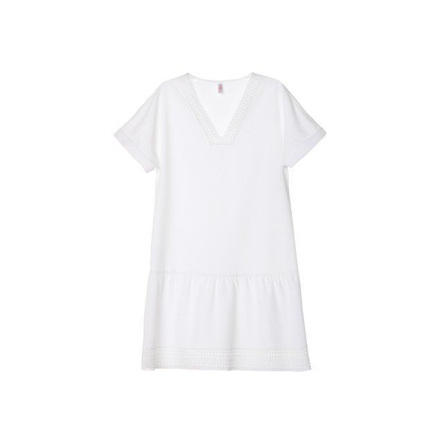 Туніка з фактурним мереживом Conte Elegant LTH 739, Білий, M, 44/164, Белый